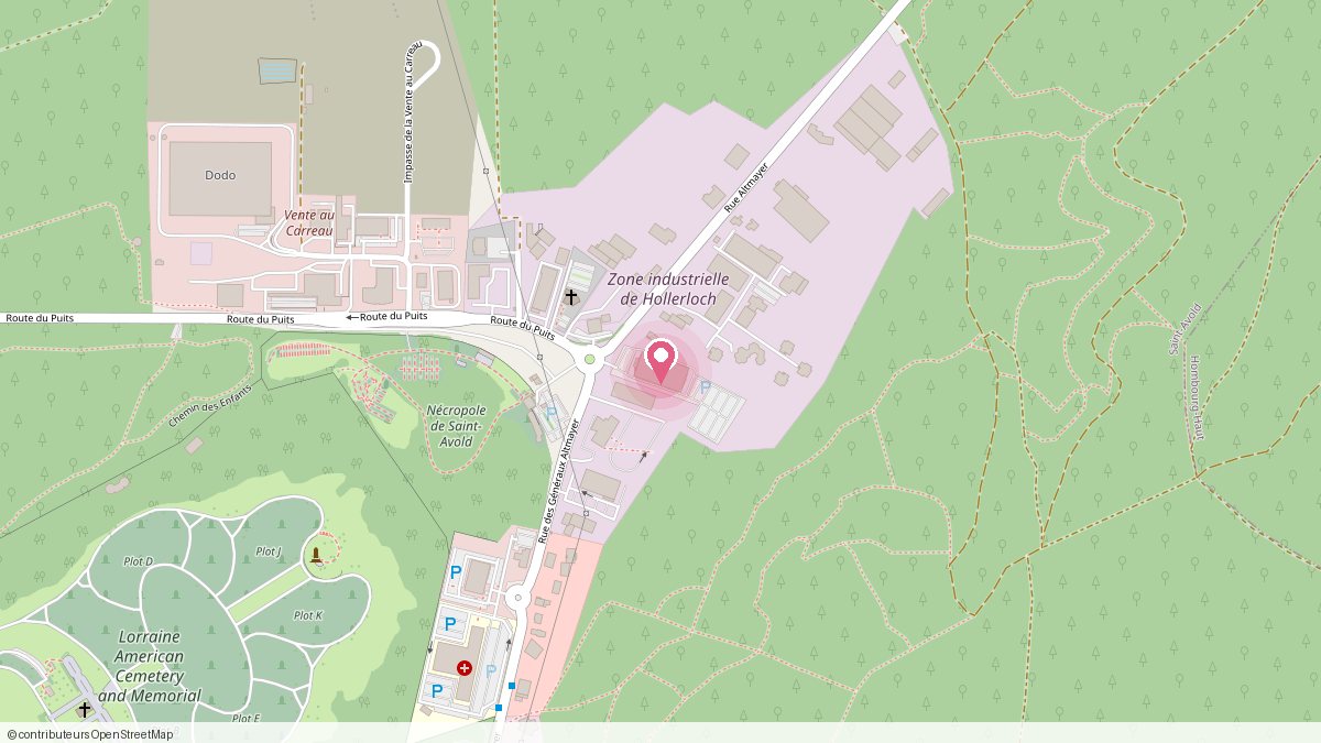 Plan d'accès à L'EXPERIENCE, 94B Rue des Généraux Altmayer, 57500 Saint-Avold